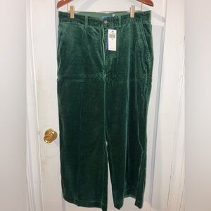 Women’s polo Ralph Lauren cropped wide leg corduroy trousers
College green